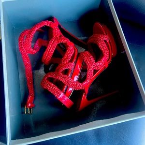 Tom ford red sandal heels